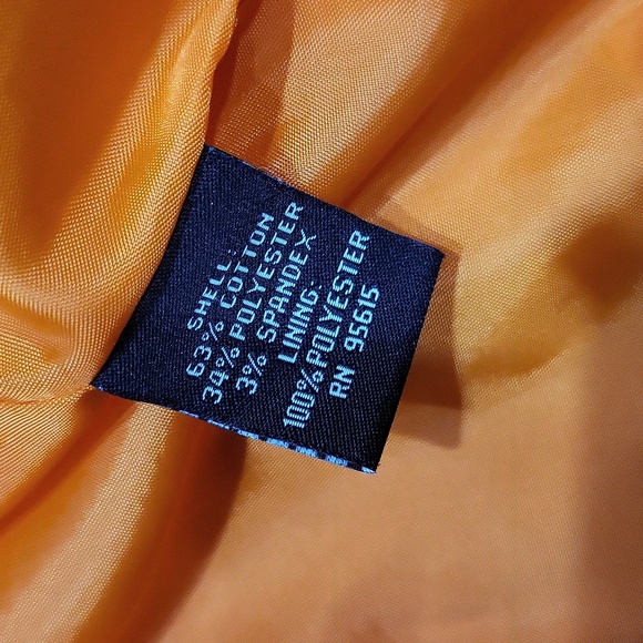 EUC Rafaella Petite women's orange cotton blended blazer jacket coat, M - Picture 7 of 11